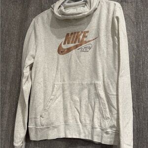 Nike Light Gray Hoodie with Bronze Logo